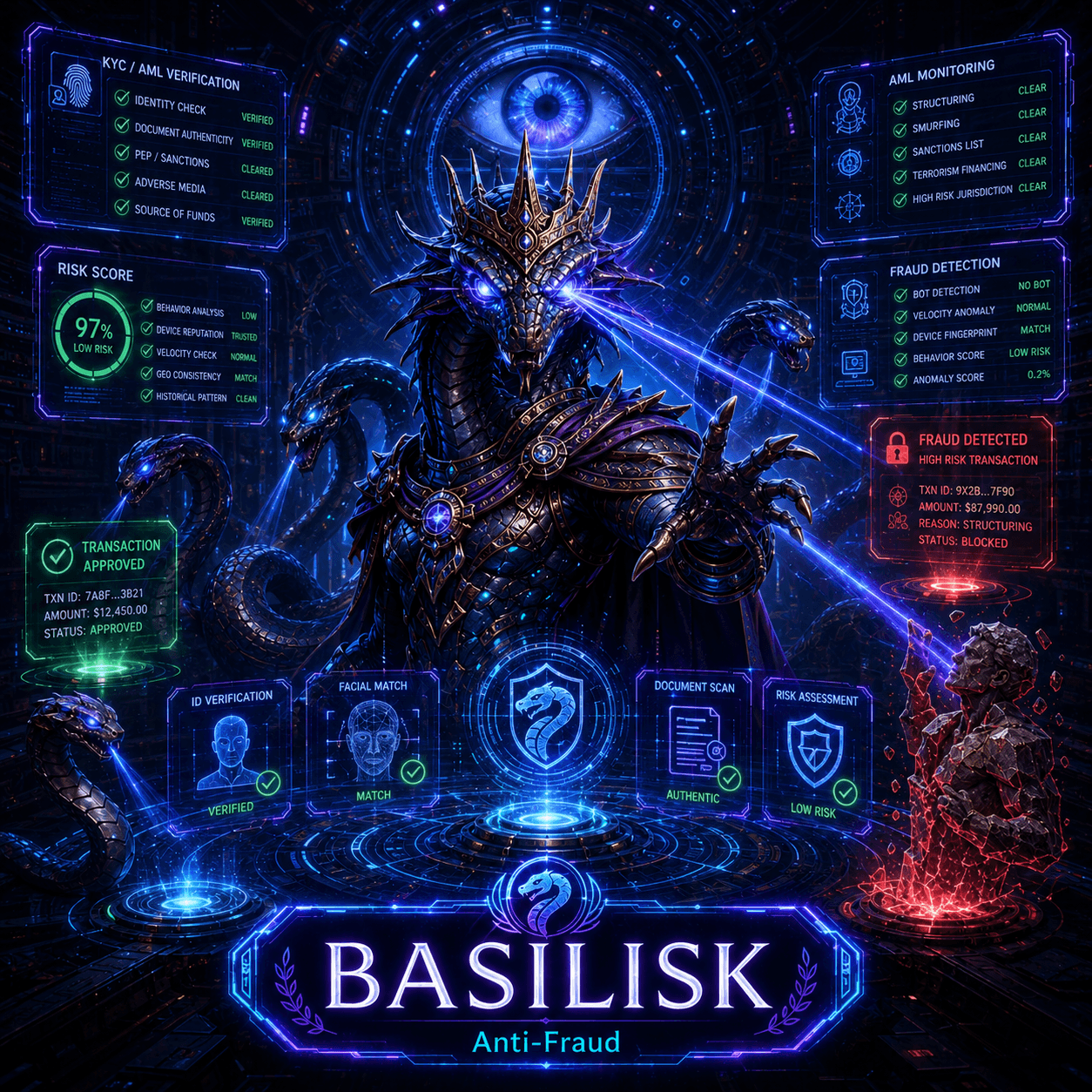 Basilisk — Anti-fraud, risk scoring and KYC/AML verification