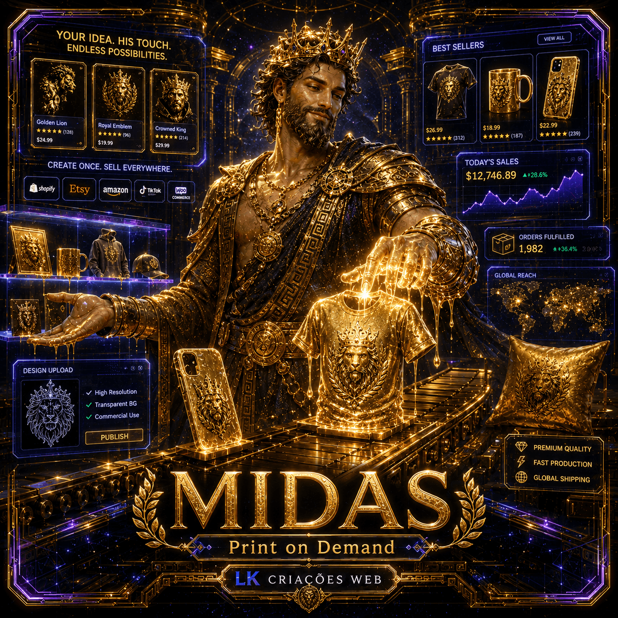 Midas — Print on demand and merchandising
